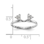 14K White Gold 1/8 carat Diamond Complete Wrap Ring