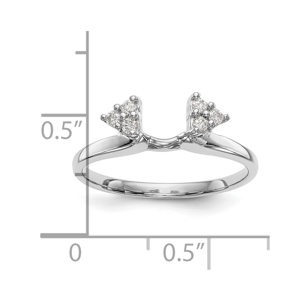14K White Gold 1/8 carat Diamond Complete Wrap Ring