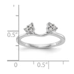 14k White Gold 1/8 carat Lab Grown Diamond VS/SI+ G+ Complete Ring Wrap