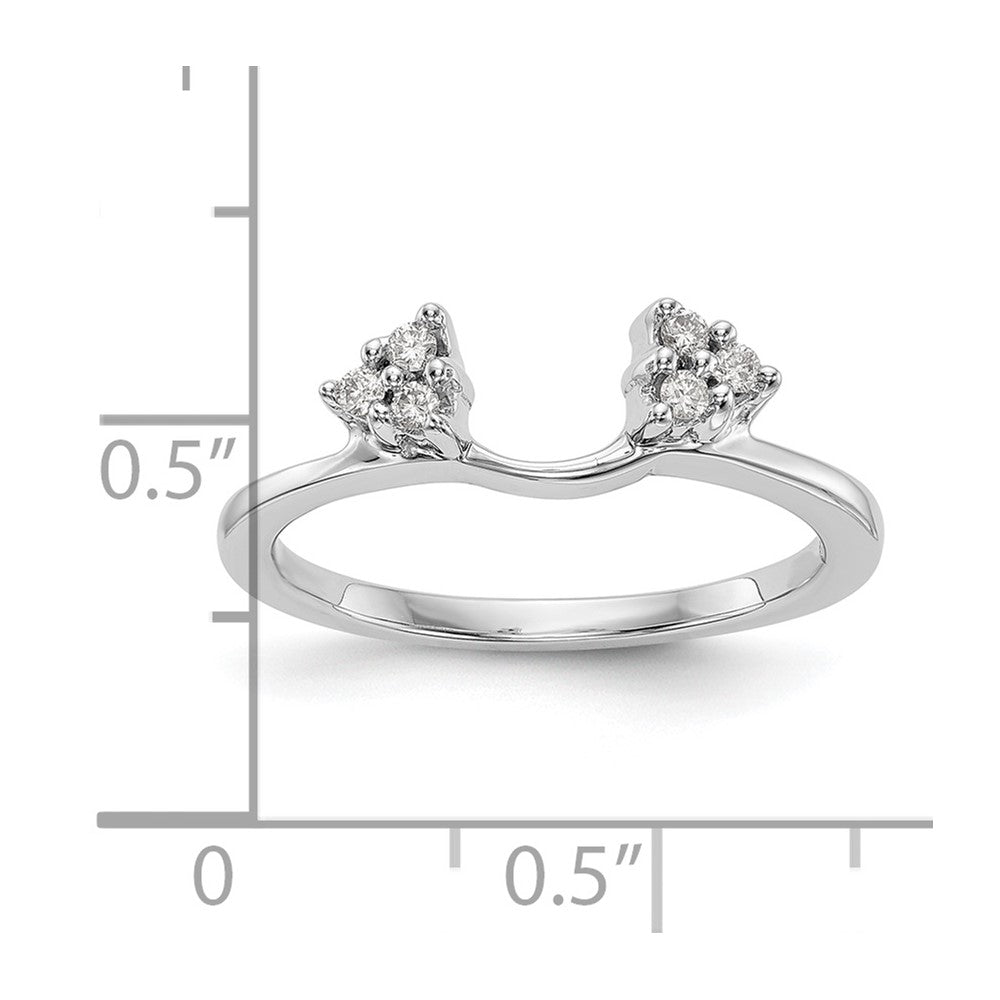 14K White Gold 1/8 carat Diamond Complete Wrap Ring