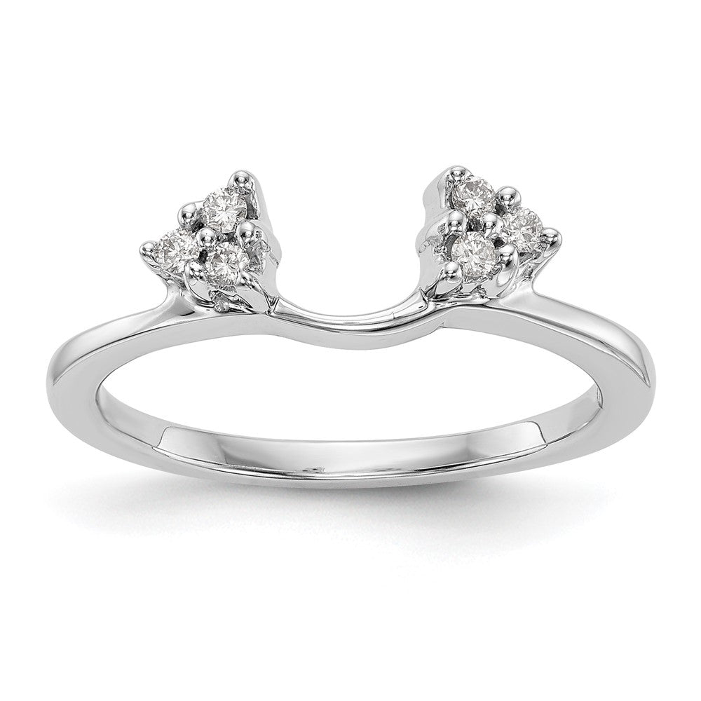 14k White Gold 1/6 carat Lab Grown Diamond VS/SI+ G+ Complete Ring Wrap