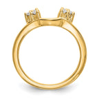 14k 1/8 carat Lab Grown Diamond VS/SI+ G+ Complete Ring Wrap