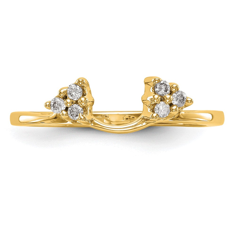 14k 1/8 carat Lab Grown Diamond VS/SI+ G+ Complete Ring Wrap