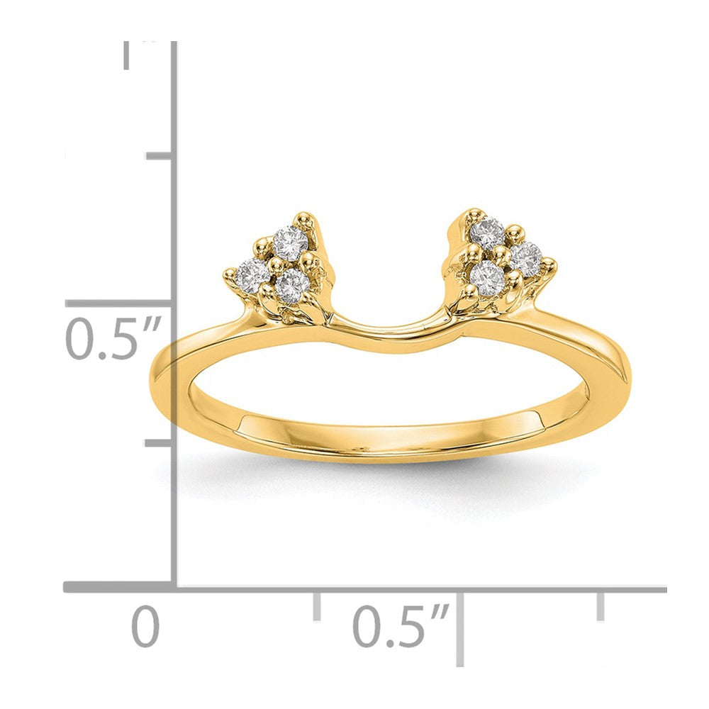 14k 1/8 carat Lab Grown Diamond VS/SI+ G+ Complete Ring Wrap
