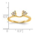 14k 1/8 carat Lab Grown Diamond VS/SI+ G+ Complete Ring Wrap