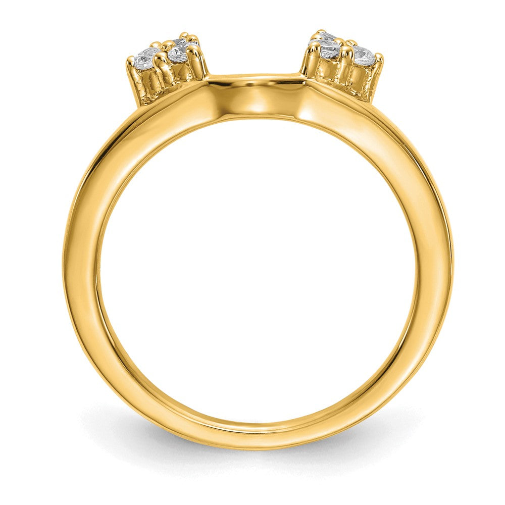 14K White Gold 1/6 carat Diamond Complete Wrap Ring