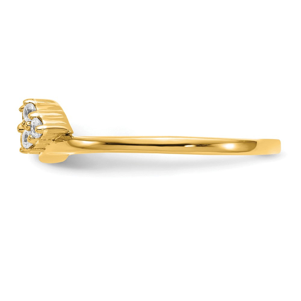 14K White Gold 1/6 carat Diamond Complete Wrap Ring