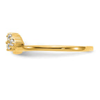 14K White Gold 1/6 carat Diamond Complete Wrap Ring