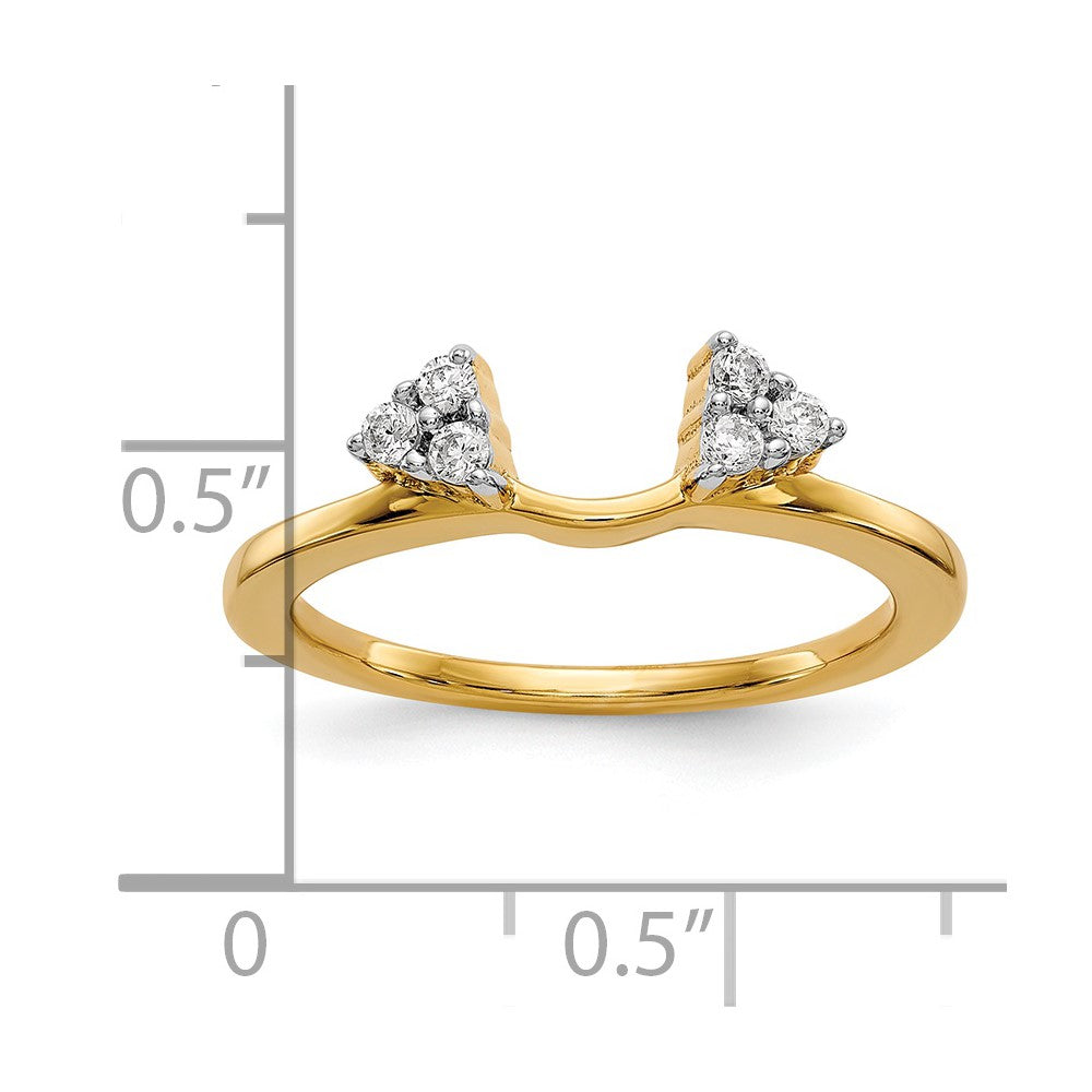 14K White Gold 1/6 carat Diamond Complete Wrap Ring