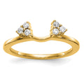 14K White Gold 1/6 carat Diamond Complete Wrap Ring
