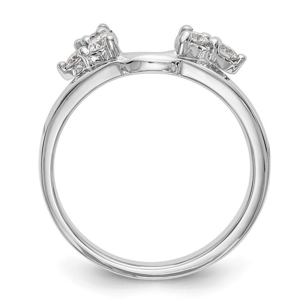 True Origin 14K White Gold 3/8 carat Lab Grown Diamond VS+ F+ Complete Ring Wrap
