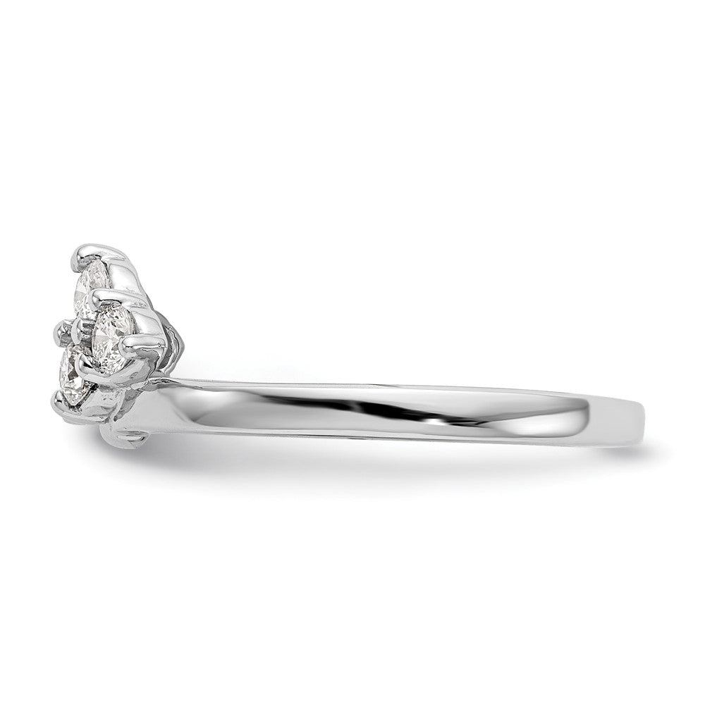 True Origin 14K White Gold 3/8 carat Lab Grown Diamond VS+ F+ Complete Ring Wrap