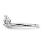 True Origin 14K White Gold 3/8 carat Lab Grown Diamond VS+ F+ Complete Ring Wrap