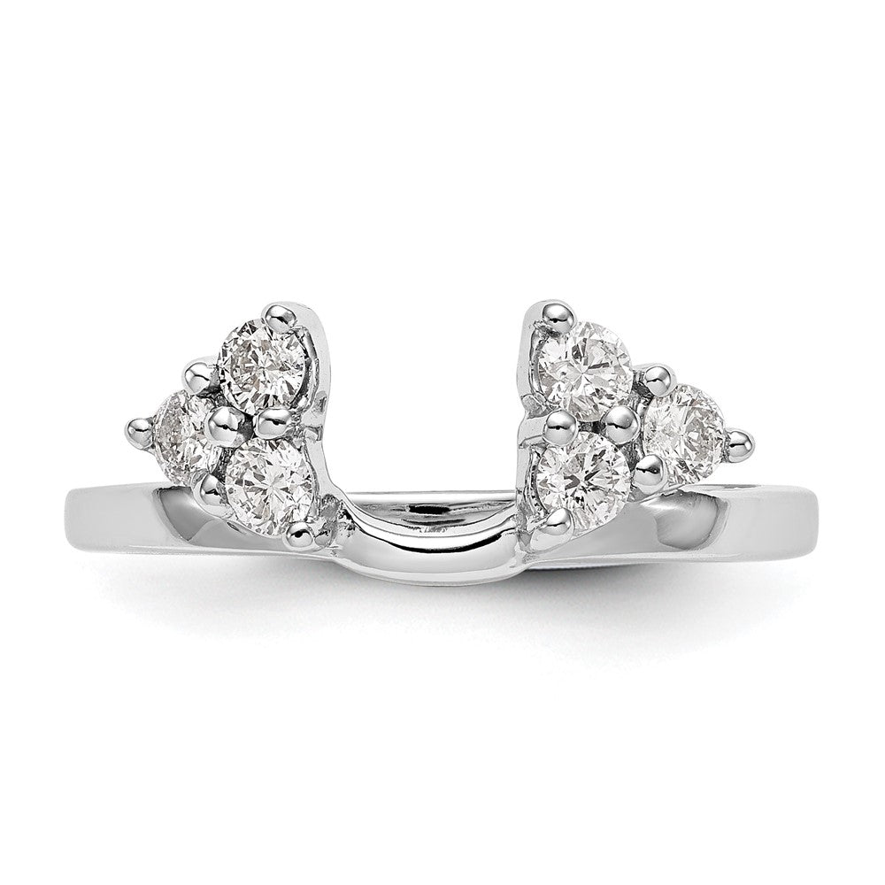 True Origin 14K White Gold 3/8 carat Lab Grown Diamond VS+ F+ Complete Ring Wrap