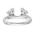 14K White Gold 3/8 carat Diamond Complete Wrap Ring