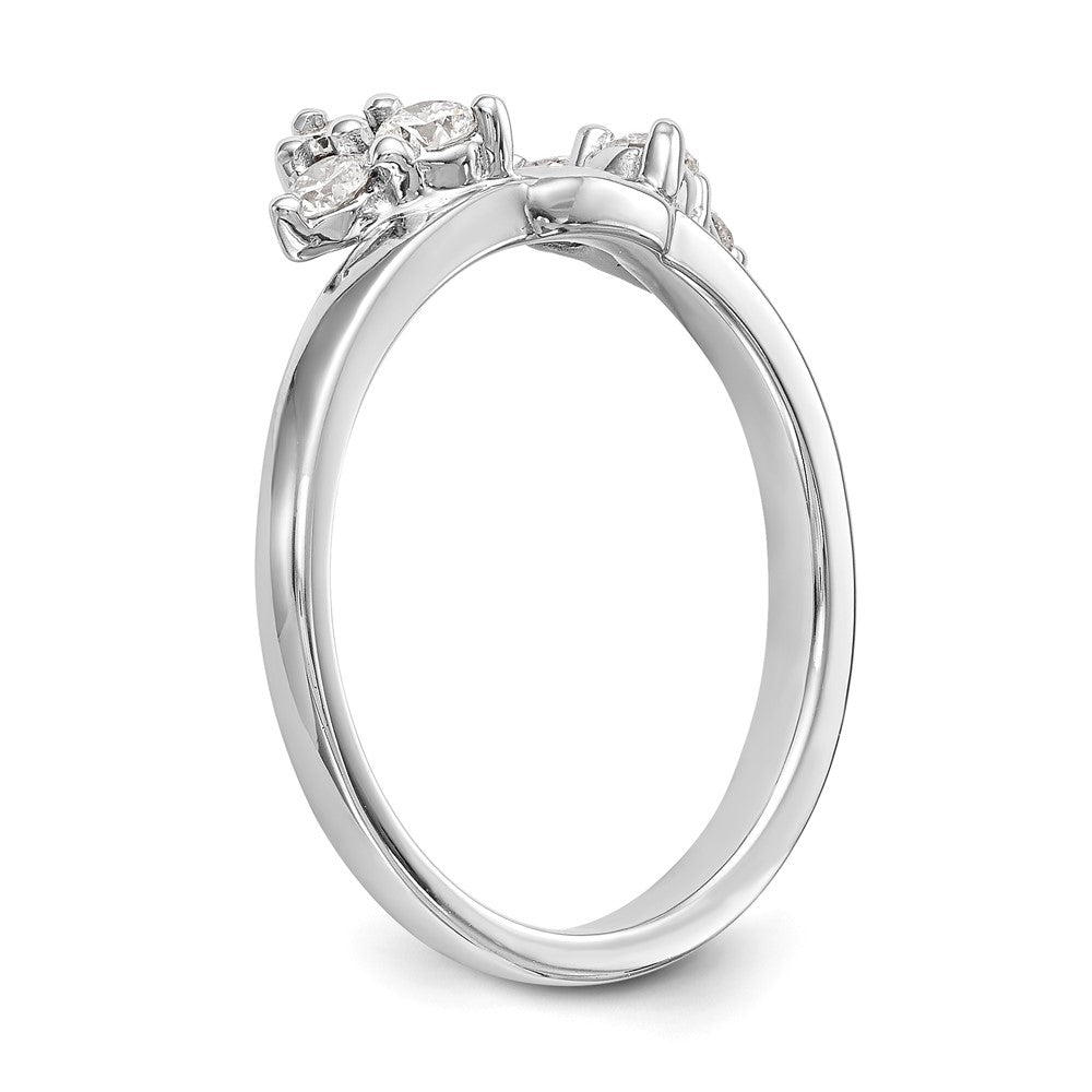True Origin 14K White Gold 3/8 carat Lab Grown Diamond VS+ F+ Complete Ring Wrap