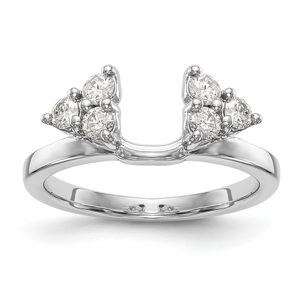 True Origin 14K White Gold 3/8 carat Lab Grown Diamond VS+ F+ Complete Ring Wrap