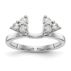 True Origin 14K White Gold 3/8 carat Lab Grown Diamond VS+ F+ Complete Ring Wrap