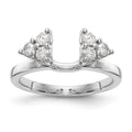 14K White Gold 3/8 carat Diamond Complete Wrap Ring