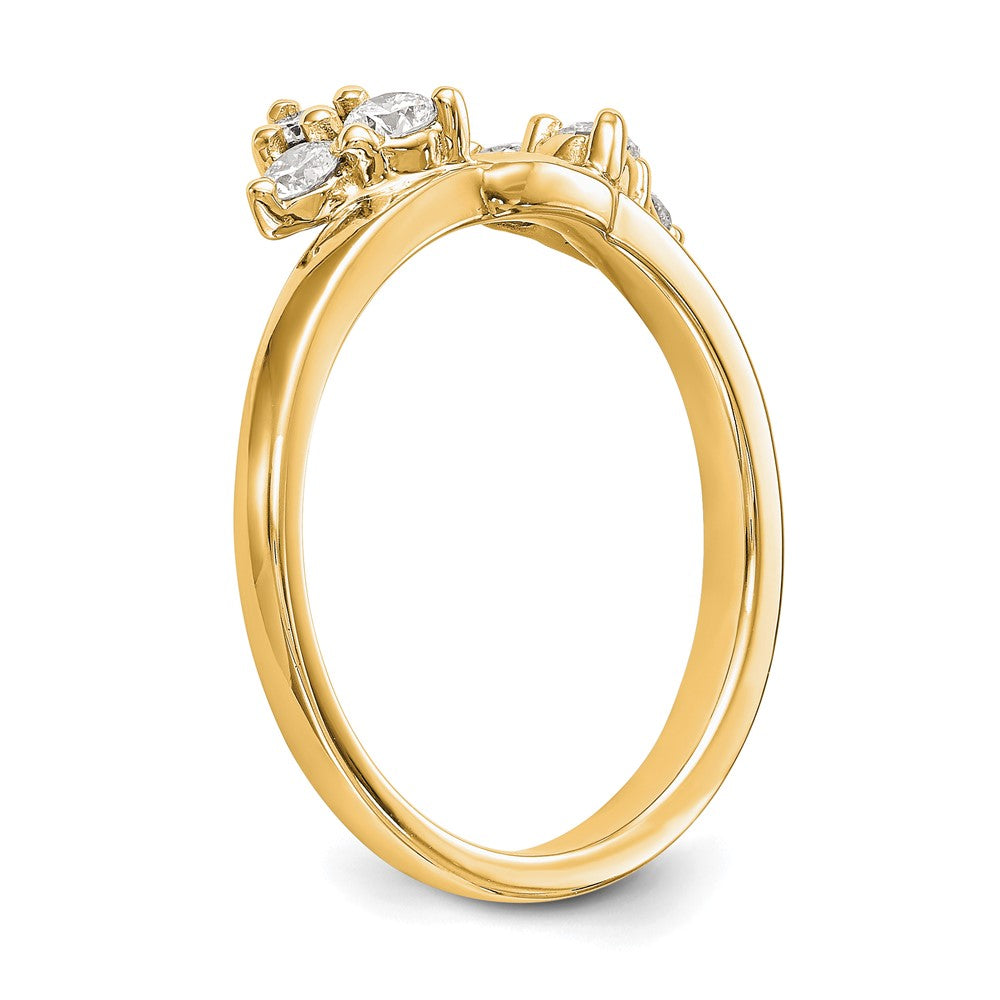 True Origin 14K Yellow Gold 3/8 carat Lab Grown Diamond VS+ F+ Complete Ring Wrap