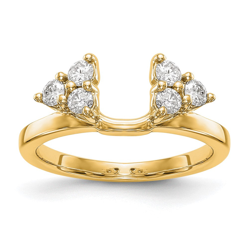 True Origin 14K Yellow Gold 3/8 carat Lab Grown Diamond VS+ F+ Complete Ring Wrap