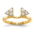True Origin 14K Yellow Gold 3/8 carat Lab Grown Diamond VS+ F+ Complete Ring Wrap