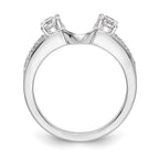 14K White Gold 1/2 carat Diamond Complete Wrap Ring