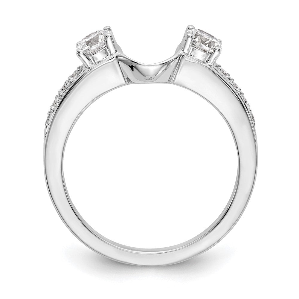 14K White Gold 1/2 carat Diamond Complete Wrap Ring