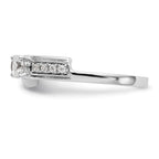14K White Gold 1/2 carat Diamond Complete Wrap Ring