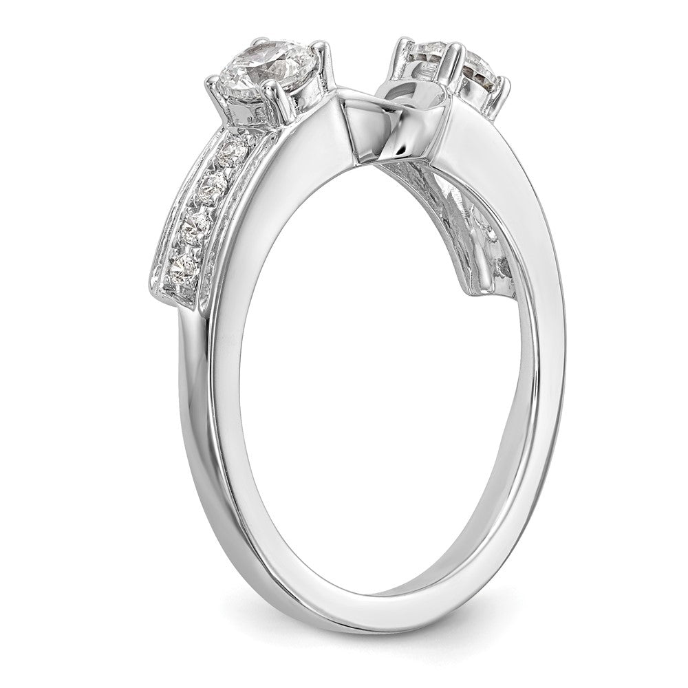14K White Gold 1/2 carat Diamond Complete Wrap Ring
