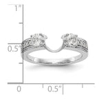 14K White Gold 1/2 carat Diamond Complete Wrap Ring