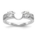 14K White Gold 1/2 carat Diamond Complete Wrap Ring