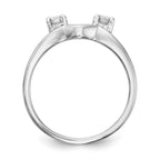 14K White Gold 1/4 carat Diamond Complete Wrap Ring