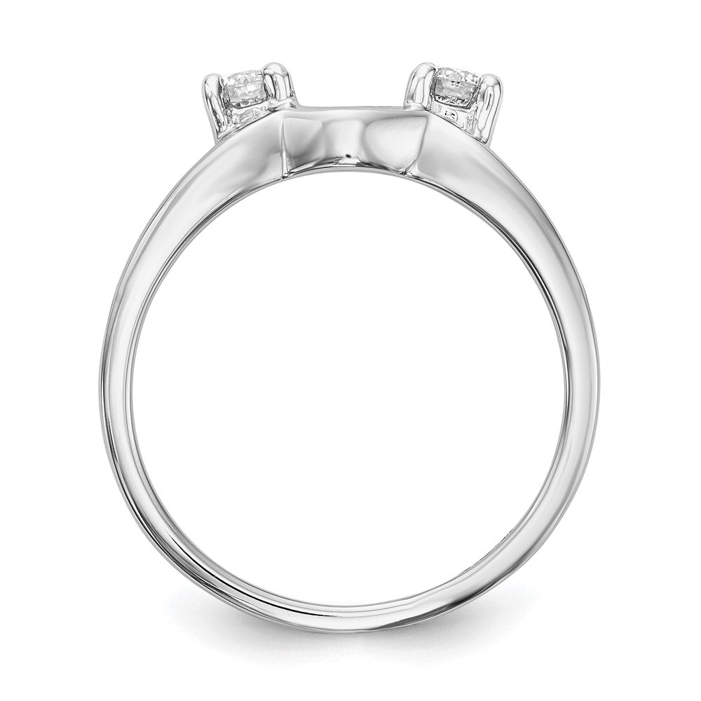 14K White Gold 1/4 carat Diamond Complete Wrap Ring