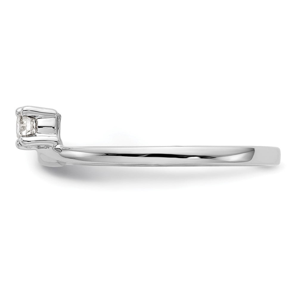 14K White Gold 1/4 carat Diamond Complete Wrap Ring
