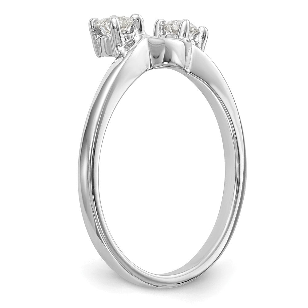 14K White Gold 1/4 carat Diamond Complete Wrap Ring