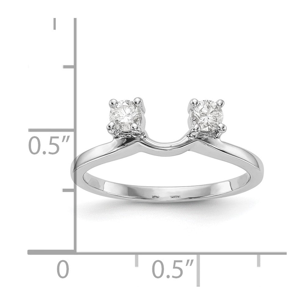 14K White Gold 1/4 carat Diamond Complete Wrap Ring