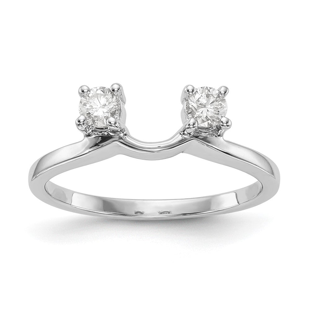 14K White Gold 1/4 carat Diamond Complete Wrap Ring