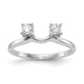 14K White Gold 1/4 carat Diamond Complete Wrap Ring