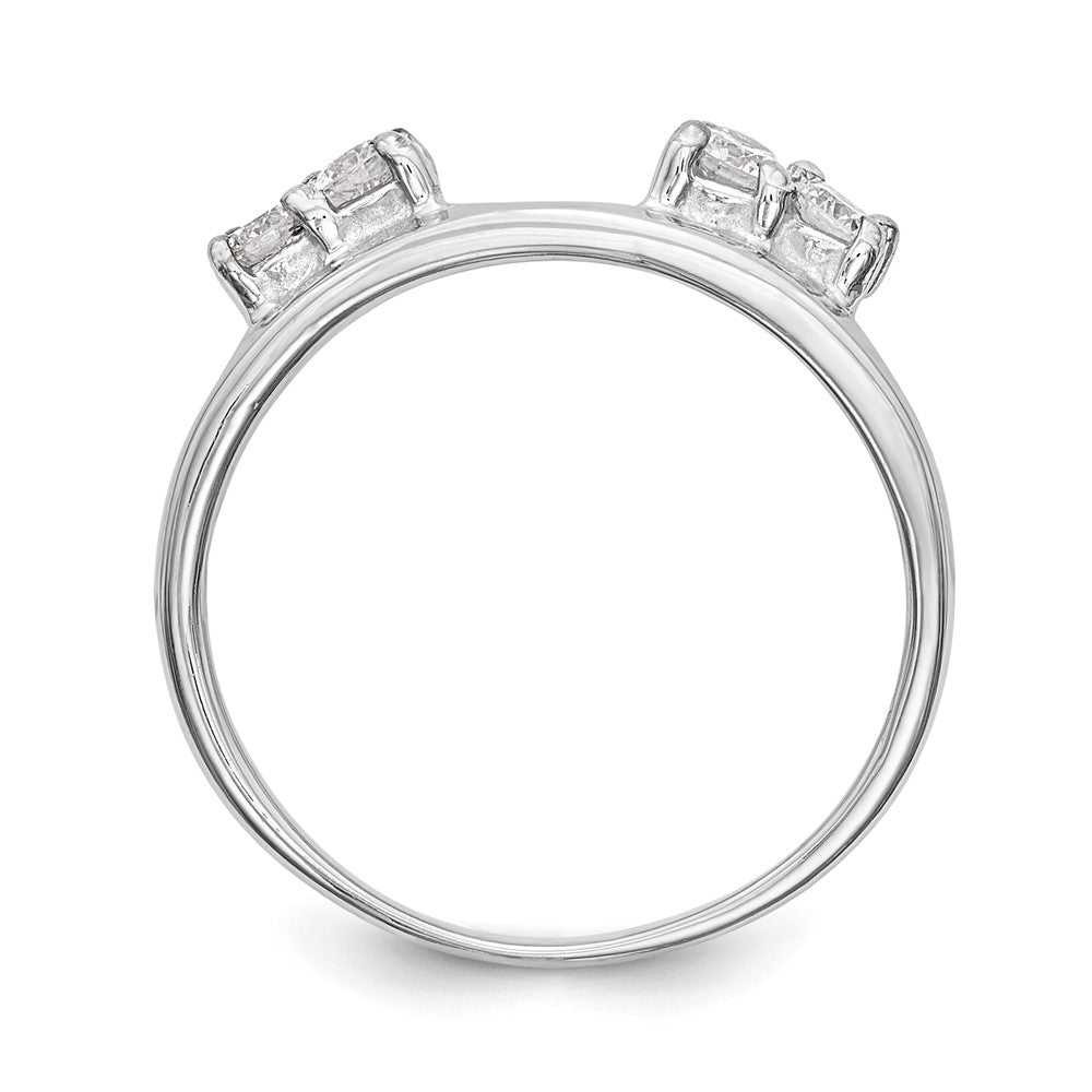 14K White Gold 1/3 carat Diamond Complete Wrap Ring
