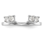 14k White Gold 1/3 carat Lab Grown Diamond VS/SI+ G+ Complete Ring Wrap