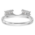 14k White Gold 1/3 carat Lab Grown Diamond VS/SI+ G+ Complete Ring Wrap