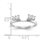 14k White Gold 1/3 carat Lab Grown Diamond VS/SI+ G+ Complete Ring Wrap