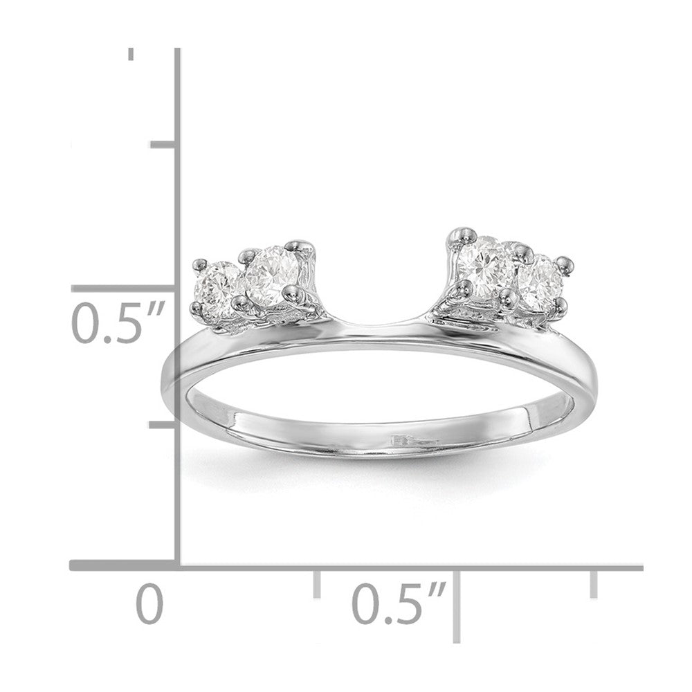 14K White Gold 1/3 carat Diamond Complete Wrap Ring
