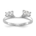 14k White Gold 1/3 carat Lab Grown Diamond VS/SI+ G+ Complete Ring Wrap