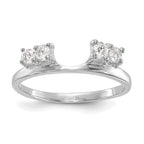 14k White Gold 1/3 carat Lab Grown Diamond VS/SI+ G+ Complete Ring Wrap