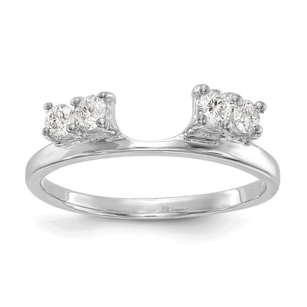 14K White Gold 1/3 carat Diamond Complete Wrap Ring