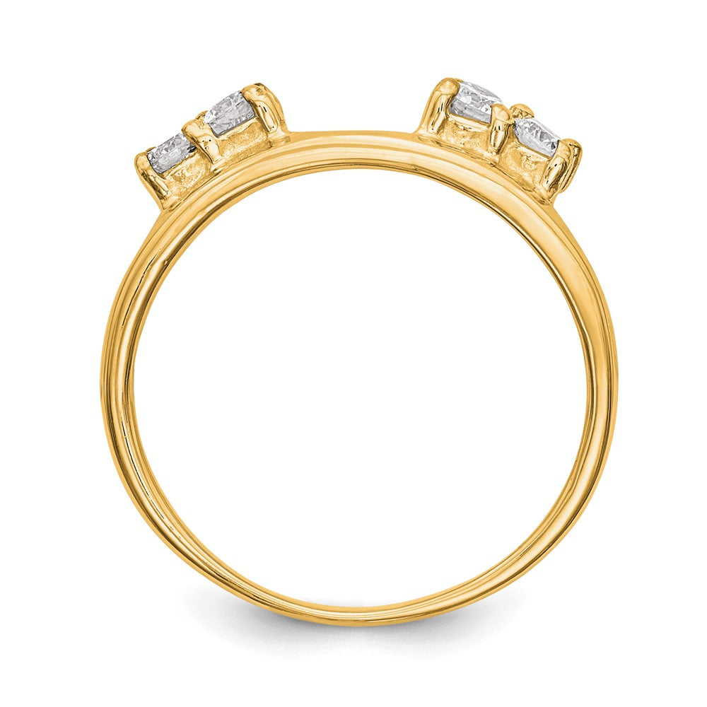 14K Yellow Gold Diamond Wrap