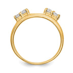 14K Yellow Gold Diamond Wrap