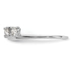 14K White Gold 1/2 carat Diamond Complete Wrap Ring